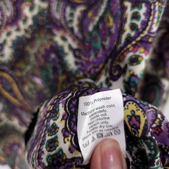 JCrew Blouse Womens Medium Talitha Paisley Print Long Sleeve Top - Picture 12 of 13